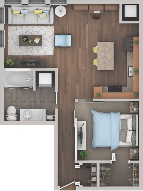 A1 Floor Plan A1 Floor Plan at Ann Arbor City Club, Ann Arbor, MI 48104